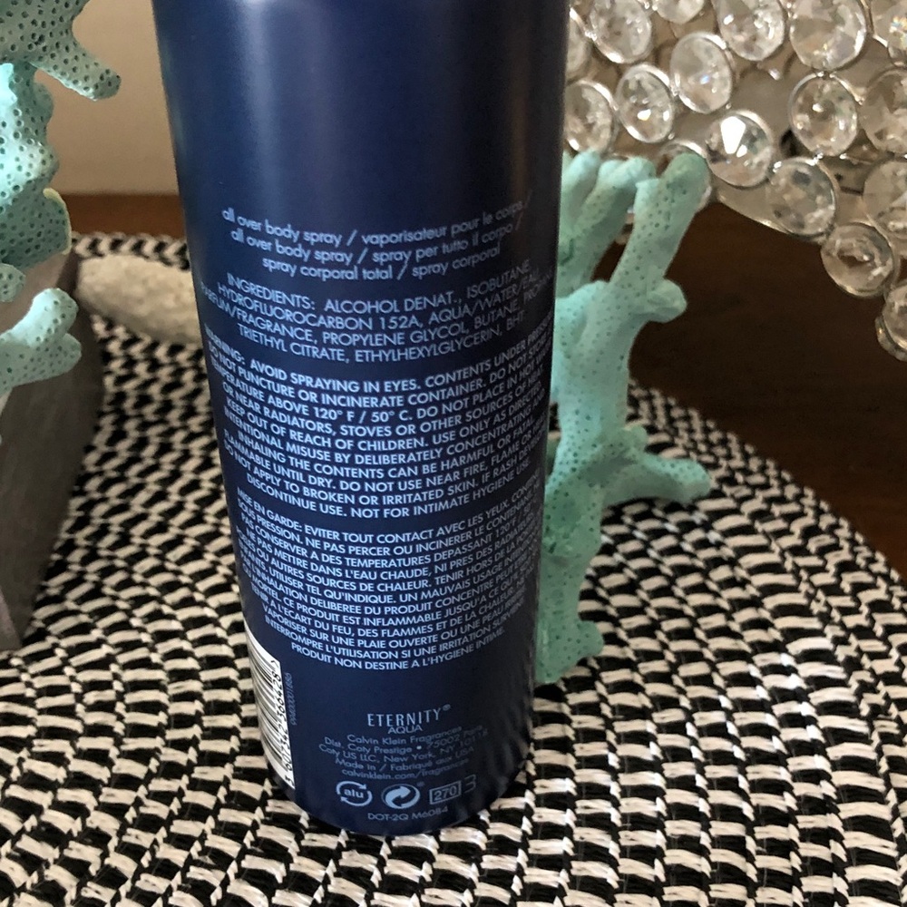 New with seal. Calvin Klein Aqua Eternity for Men Body Spray. Size 5.4 oz. - Picture 2 of 7